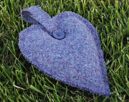 Harris Tweed Lavender Heart