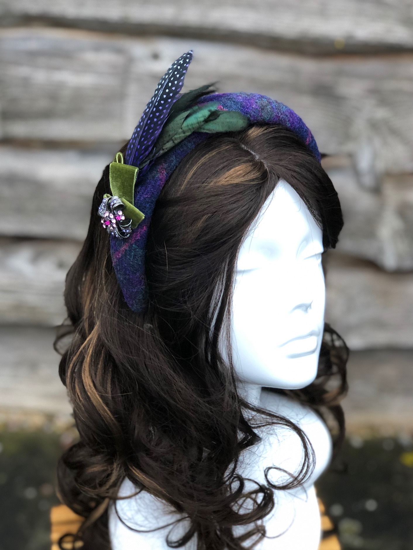 Tweed & Feather Hair Band